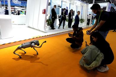 在進(jìn)博會(huì )與人工智能互動(dòng)