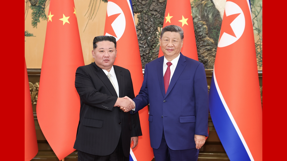 習近平同朝鮮勞動(dòng)黨總書(shū)記、國務(wù)委員長(cháng)金正恩舉行會(huì )談