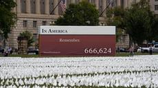 美國華盛頓:66萬(wàn)面白色旗幟悼念新冠逝者