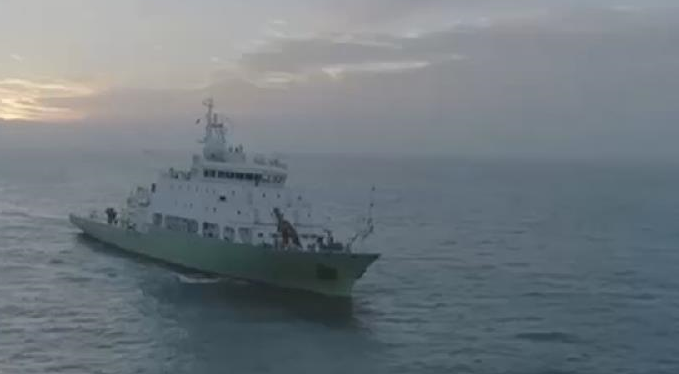 海洋科考重器“實(shí)驗6”科考船首航