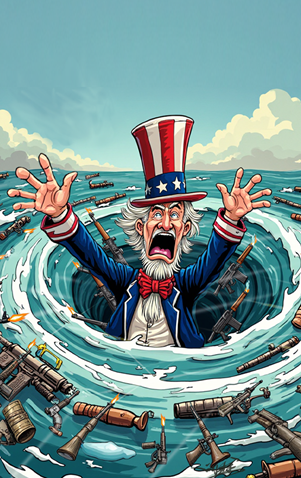 AI漫畫(huà)：暴力事件頻發(fā)，美國槍患何時(shí)休?