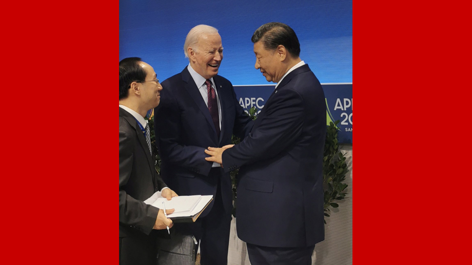 APEC會(huì )議結束時(shí)，拜登總統與習主席話(huà)別