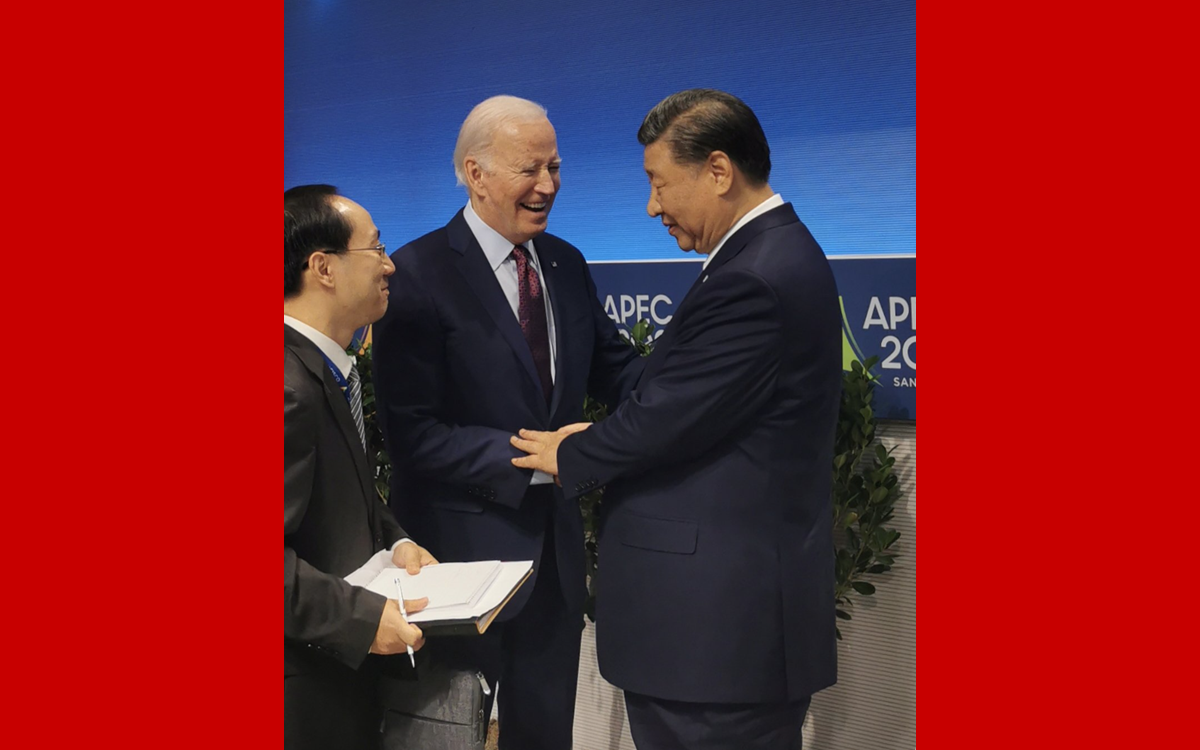 APEC會(huì )議結束時(shí)，拜登總統與習主席話(huà)別